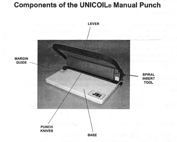 JBI Unicoil 3:1Manual Punch for Coil Binding - Demo Model